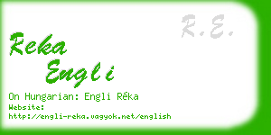 reka engli business card